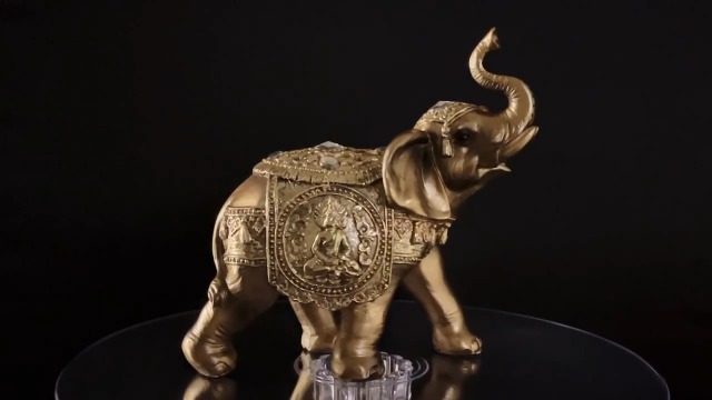 Estatua Decorativa Elefante Tailandés de Metal 7 Pulgadas miniatura 2