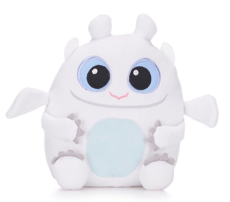 HTTYD Lightfury Soft Toy Squashy Podgie 25cm Light Fury Plush