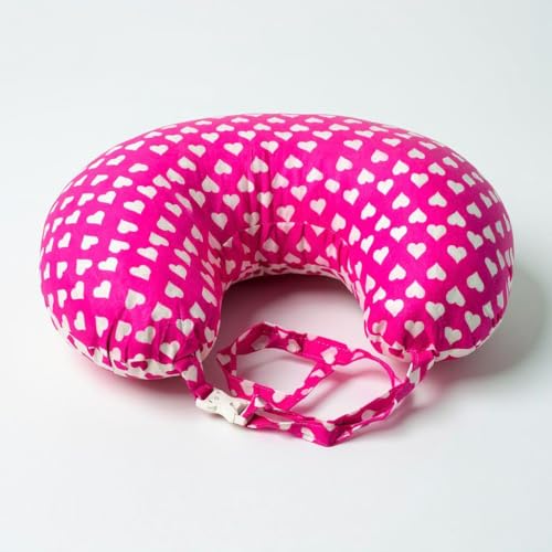VParents Feeding Pillow, Breast Feeding Pillows Vacuum Packed Cotton Nursing Pillow and Positioner, Breastfeeding, Bottle Feeding, Baby Support Rosy (Pink) 110485