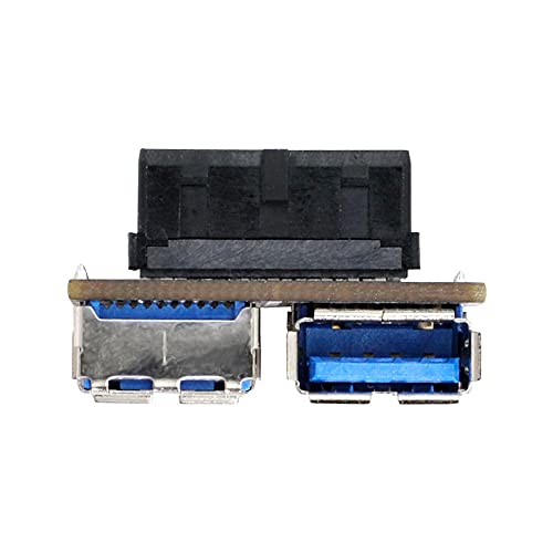 Xiwai Dual Usb 3.0 A Type Female To Motherboard 20/19 Pin Box Header Slot Adapter Pcba Flat Type #TOP1