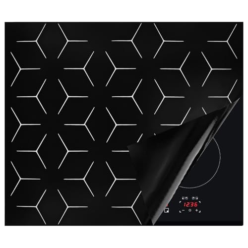 elthmpr Protector Vitrocerámica Induccion - Placa protectora para vitrocerámica 51 x 63 cm, impermeable, antideslizante, protección para placa de inducción extensión de superficie de trabajo