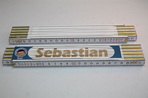 Preisvergleich Produktbild Zollstock mit Namen SEBASTIAN Lasergravur Handwerkerqualität