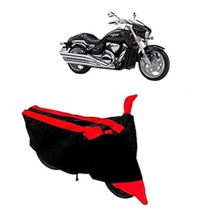 AutoKick Present Red DualStripe Water Resistant Bike/Motorcyle Body Cover for Suzuki Intruder