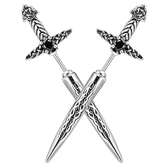 Silver - black cubic zirconia