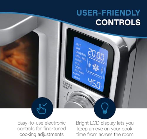 DeLonghi-EO241264M-10-in-1-Digital-AirFryer-True-Convection-Toaster-Oven-with-internal-light-Grills-Broils-Bakes-Roasts-Reheats-preset-for-Cookie-Pizza-1800-Watts-Stainless-Steel-XL-24L DeLonghi EO241264M 10 in 1 Digital AirFryer True Convection Toaster Oven with internal light Grills Broils Bakes Roasts Reheats preset for Cookie Pizza 1800 Watts Stainless Steel XL 24L