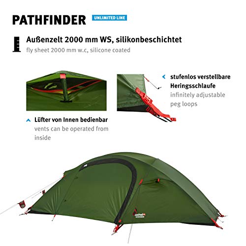 Wechsel Trekkingzelt Pathfinder 1 Personen Geodät Camping Fahrrad Zelt 2,3kg – Bild 6