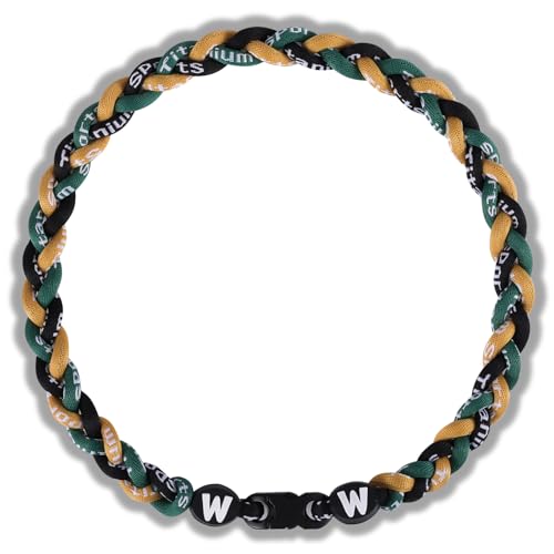 Image of Willtok Premium 18inch Baseball Necklace w /Nylon Tri-Braided Rope Tornado Design