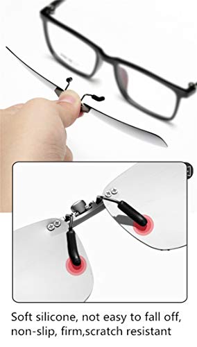 DAUCO Polarisierte Sonnenbrille Clip Nachtfahrbrille Clip Nachtsicht-Blaulichtfilter photochromes Fahren und Freien und Sport und Computer brillen clip Blendschutz UV-Schutz