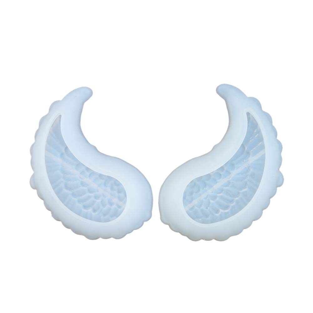 1 Pair Angel Wing Shaped Silicone Resin Molds, Wings Dish Epoxy Casting Mold Dishes Plate Mould for Making Jewelry Dishes Plate Decorative Jewelry Tray Storage Box DIY Epoxy Resin Crafts