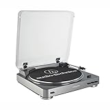 Audio-Technica AT-LP60BT - Tocadiscos (Tocadiscos de tracción por Correa, Negro, Aluminio, 33 1/3,45, 50 dB, 0,25%)