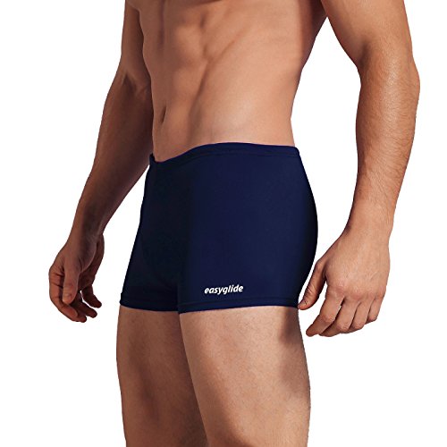 Easyglide Square Leg Suit Mens Comfortable Swimwear for Polyester Fabric Shape Retention,Quick Drying (Navy Blue, 40) - Thumbnail 3
