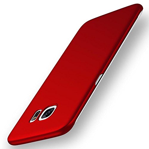 YIHAILU Galaxy S7 Edge Case, Smoothly Frosted Matte Shield Hard Cover Skin Shockproof Ultra Thin Slim Case Full Body Protective Scratch Resistant Slip Resistant Cover for Samsung S7 Edge (Silky Red)
