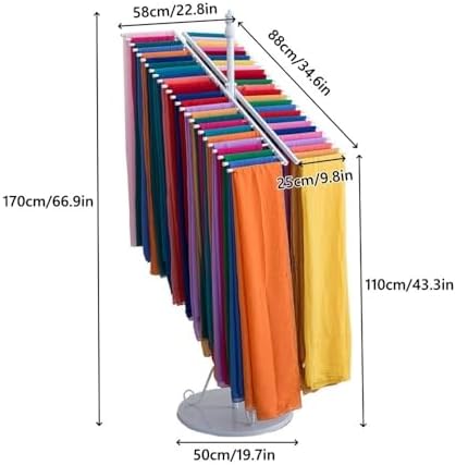 Freestanding Scarf Hanger, Metal Fabric Display Rack, Multi-Functional Scarf Organizer, Space-Saving Hijab Stand for Home & Retail, Perfect for Silk & Shawl Display