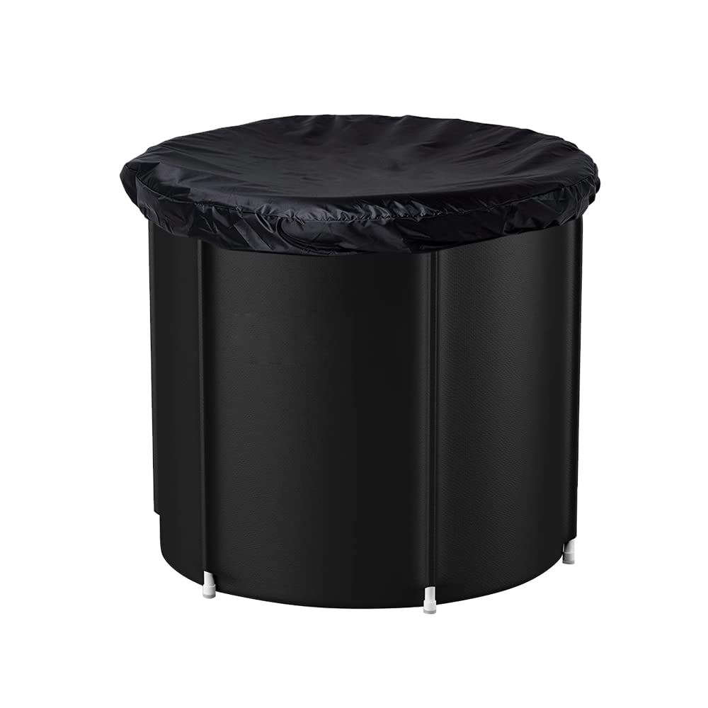 Outdoor Ice Bath Cover Waterproof Heavy Duty Round Pool Cover for Outdoor Ice Bath Tub Cold Plunge Pool Hot Water Bath（Cover Only）