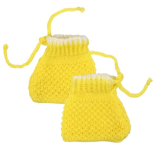 Image of Baby'S Infants Woollen V-Neck Set /Babies Woolen Sweater(Yellow, 3 To 6 Months) 3 Pcs Set