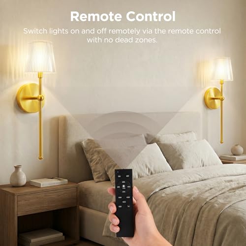 Apliques de pared interior con mando regulable y lámpara recargable usb 5000mAh 6