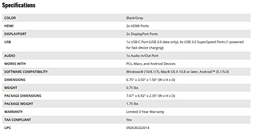 Targus Universal Usb 3.0 Dual Video 4K Laptop Docking Station (Dock160Usz-50) #TOP5