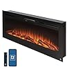 Touchstone smart electric fireplace the sideline 50 wide in wall recessed 30 realistic ember colorflame options 1500w heater wthermostat log crystal hearth options alexawifi enabled  urban country home decor
