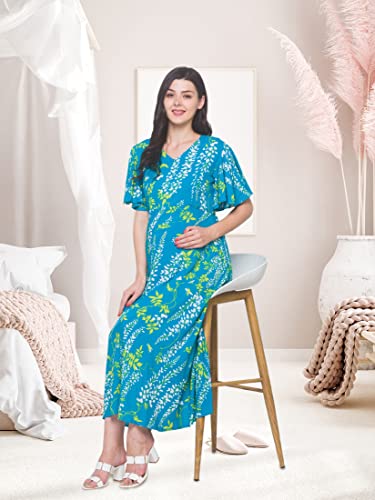 Image of AV2 Womens Viscose Maternity | Nursing |Feeding | Breast Feeding Dress with Zippers for Post Pregnancy