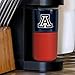 Rico Industries NCAA Arizona Wildcats 16 oz Ceramic Tumbler with Silicone Grip, Deep Laser Engraved, Navy and Red Colored Design with Slide Lid, Travel Coffee Mug, Matte Glaze