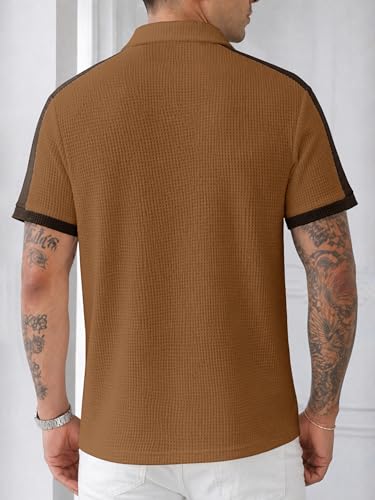 Image of Noble Monk Men's Regular Fit Polo Neck T-Shirt | Half Sleeve