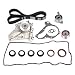 Timing Belt Kit Water Pump w/Gaskets Tensioner for 1987-2001 Toyota Camry Celica MR2 Solara RAV4 2.0L 2.2L 3SFE 5SFE 16V Plus Valve Cover Gasket