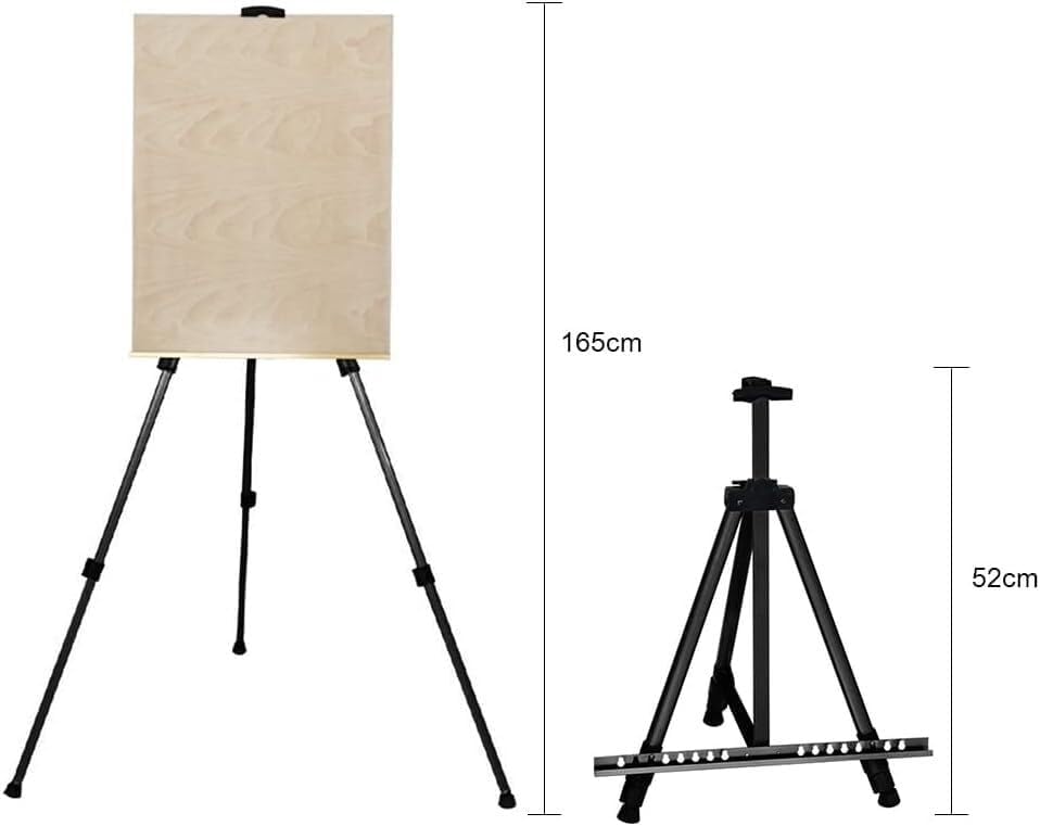 Artist Easel Height Adjustable Aluminum Alloy Display Easel Sketch Painting Drawing Stand with Carrying Bag (Color : Black) Durable (Color : Black) (Silver) image 4