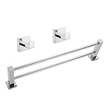 Photo Gallery xxinlooy sus304 - portasciugamani multifunzione + 2 ganci quadrati per asciugamani da bagno - xxinlooy sus304 in acciaio inox da parete, doppio portasciugamani per bagno Photo Gallery xxinlooy sus304 - portasciugamani multifunzione + 2 ganci quadrati per asciugamani da bagno - xxinlooy sus304 in acciaio inox da parete, doppio portasciugamani per bagno