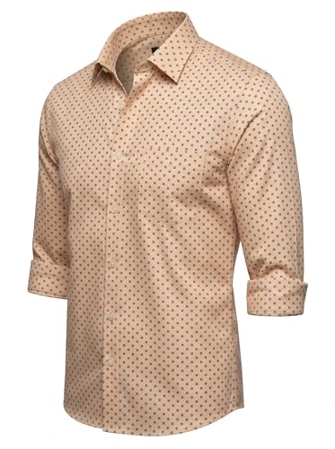 Image of Amazon Brand - INKAST Men's Printed Cotton Shirt | Full Sleeve | Regular Fit | Comfortable Formal Stylish Shirt for Men | Man Shirts for Professional Look