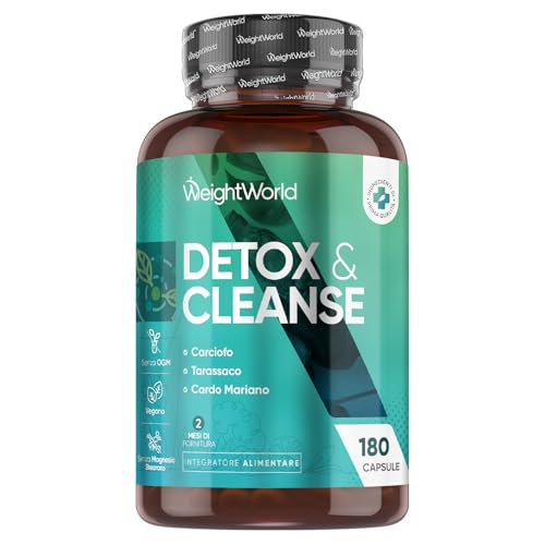 Detox & Cleanse Vegano 180 Capsule, Complex con Cardo Mariano