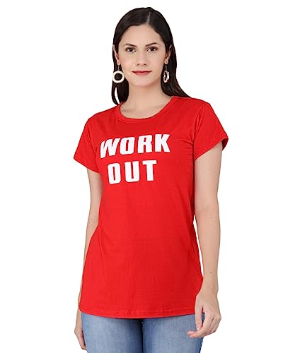 Image of FUNDAY FASHION Women & Girls Cotton Regular Fit Half Sleeves T-Shirt