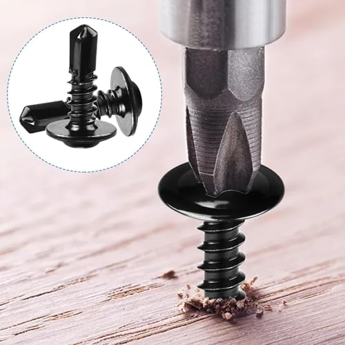 TXXATX Self-Tapping Screws M4.2 x 16 mm Self-Tapping Screws Pack of 60 Drilling Screws Stainless Steel 410 with Screwdriver Bit Metal Screws Self-Tapping for Furniture Wood Boards - Image 4