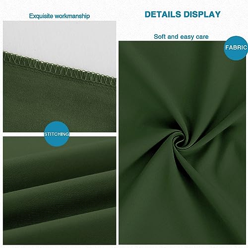 FLXXIE Microfiber Pillow Cases Queen Size Set of 2, Soft Pillowcases with Envelope Closure, Wrinkle Resistant Pillow Covers, 20x30, Olive Green