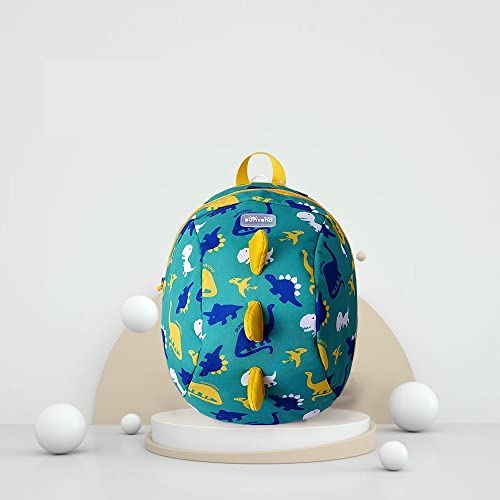 XUXIU Bolsa de Mochila for niños Niñas Niñas Niñas Preescolar Niños Bolsa de Almuerzo Arnés de Seguridad Correa, Dinosaurio, Ligero (Color : Green Dinosaur M)