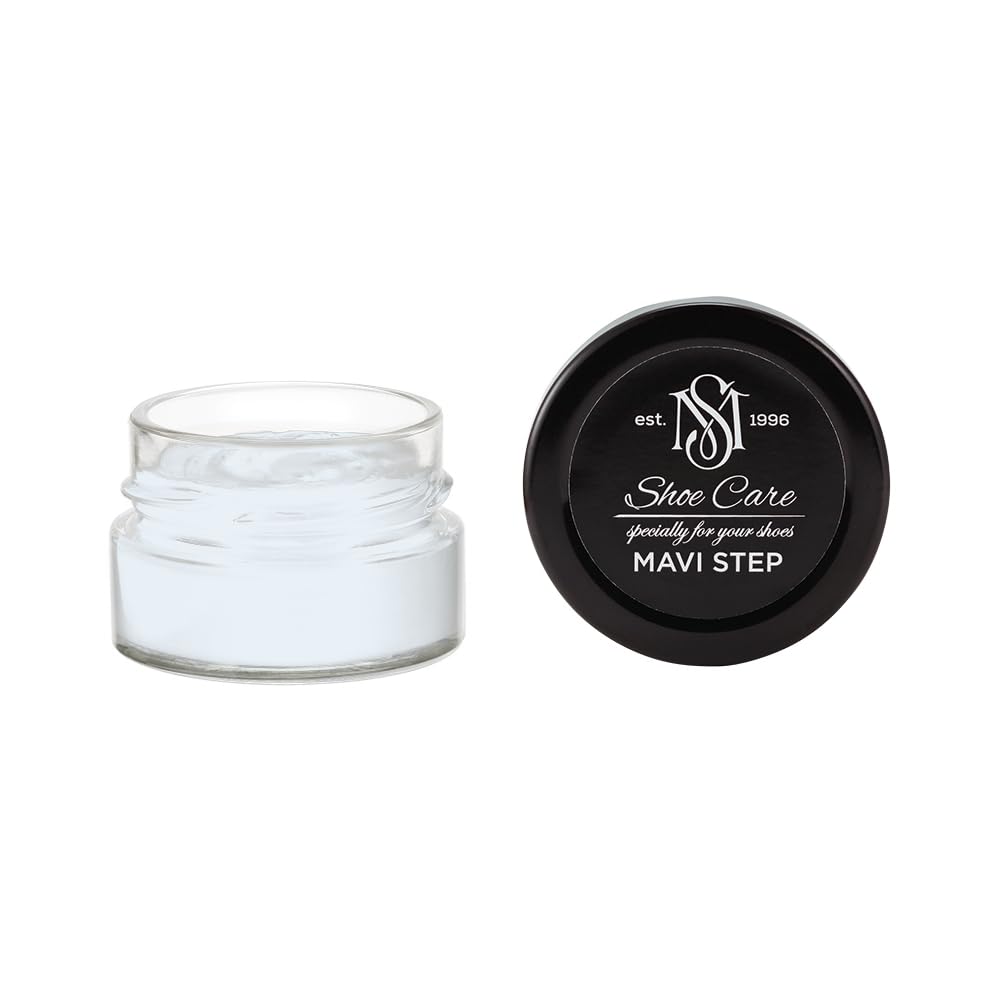 Crème de cirage premium MAVI STEP bleu glace, le soin rénovateur d'exception pour cuir