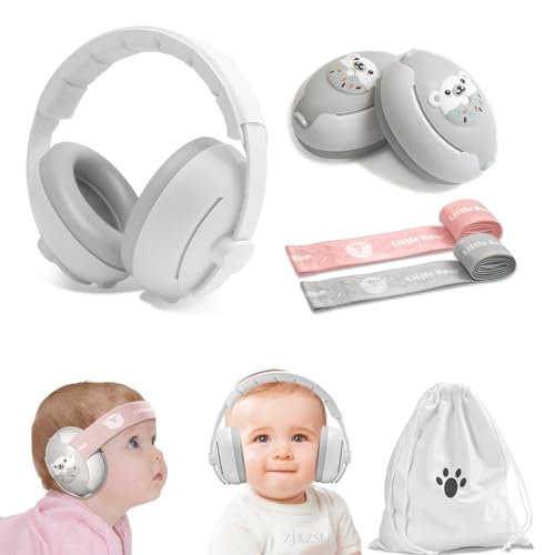 Image of ONITOON Baby Ear Muffs, 2-in-1 Baby Noise Canceling Headphone, Hearing Protection for Babies 0-48 Months, Adjustable Headband