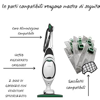 Sinote Store - Folletto VK150 -NUOVO ASSEMBLATO- 6 Sacchetti + Profumini | Potente, Igienizzato, GARANZIA LEGALE 2 Anni