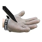 MYXJX Guantes resistentes a cortes, Guantes anticorte de acero inoxidable, resistentes a cortes, for carniceros mataderos, corte carne, seguridad laboral, guantes malla(1pcs/L)