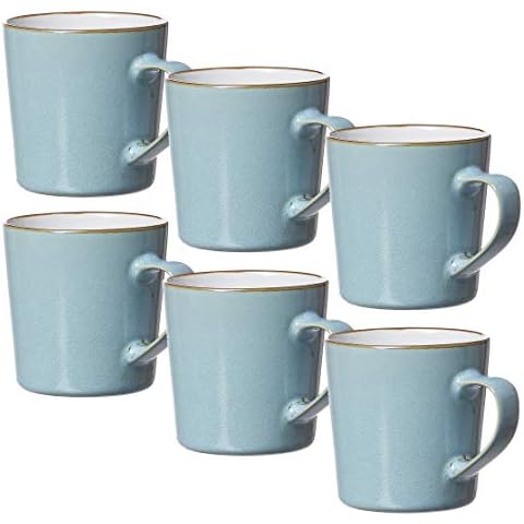 Ritzenhoff & Breker Visby 277265 Coffee Mugs Set of 6 400 ml Each Light Blue Stoneware Cover