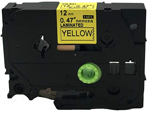 Neouza Compatible Label Tape Replacement For Brother Tze Tz Pt D210 H110 H105 D600 1230Pc 1280, 0.47"(12Mm) (Black Print On Color) Tzeb31 Tze431 Tze531 Tze631 Tze731 5Pk #TOP5