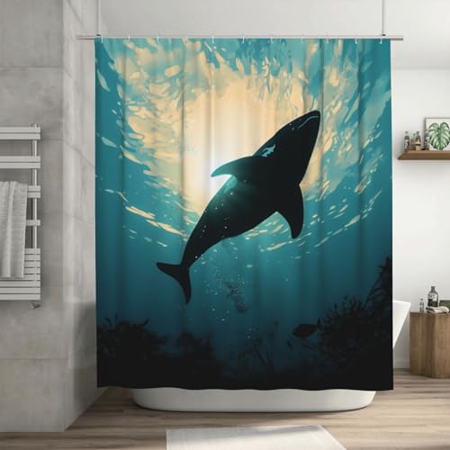 Rideau de douche d'hiver en tissu de qualité supérieure imperméable et lavable 183 cm