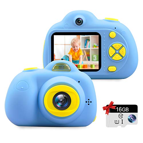 Kids Camera Gifts for 3-9 Year Old Girls,1080P HD Mini Rechargeable Children Shockproof