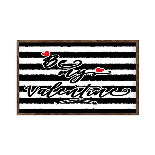 Panneau en bois personnalisé Be My Valentine, le cadeau de Saint-Valentin romantique avec cadre