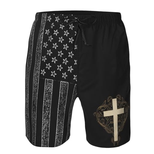 Cross of Jesus Men's Swim Trunks Swim Shorts Board Shorts Swimsuit Swimwear Bathing Suit Funny Men's Beach Shorts3