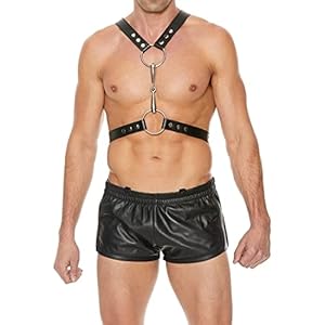 Shots – Ouch! Herenharnas met metalen bit – zwart