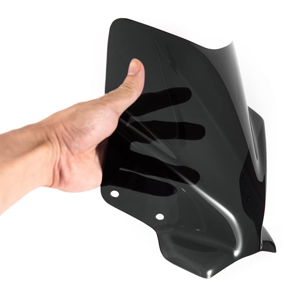 Motorradwindschutzscheibe Universal Motorrad-Windabweiser Windschutz für 1200 2014 s 1200r 2014-2018 2022 (Schwarz)