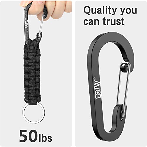 Eotw Carabiner Keychain, Small Carabiner Clip With Paracord Keychain Mini Aluminum D Ring Key Organizer #TOP4