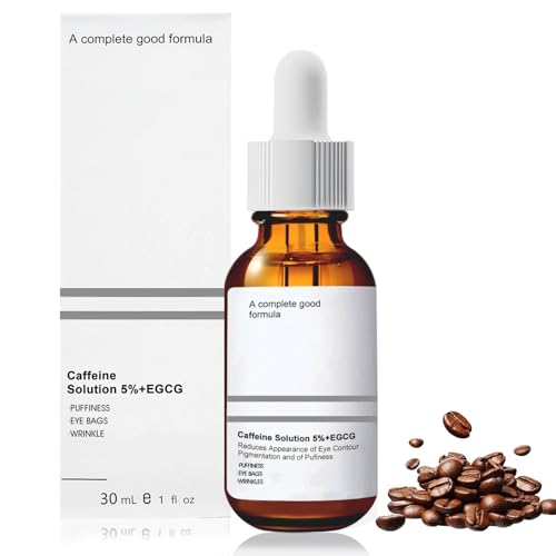 Cafeine Contour des Yeux, Cafeine Serum Yeux, Serum Yeuxs Anti Cernes et Poche, Enlever les Poches Sous les yeux, Convient Aux Hommes et Aux Femmes, 30ml