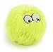 goDog Furballz Squeaky Plush Ball Dog Toy, Chew Guard Technology - Lime, Large