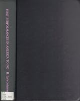 First Performances in America to 1900: Works With Orchestra (Bibliographies in American Music, No 4) 0911772944 Book Cover